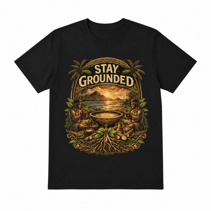 “Stay Grounded” Kava Culture T-Shirt | Fiji-Inspired Graphic Tee - Kava Pros